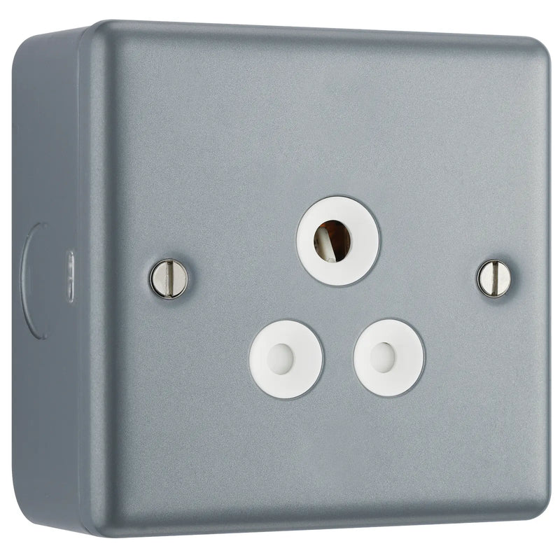 BG Electrical Metal Clad - 5A, single, unswitched, round pin