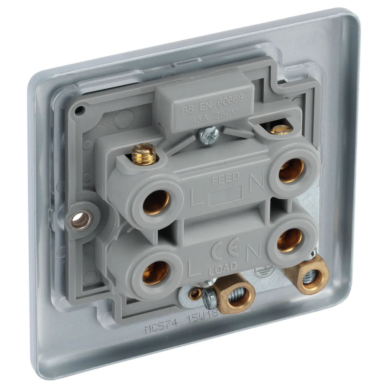 BG Electrical Metal Clad - 45A, double pole, single plate, with indicator