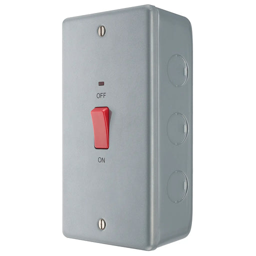 BG Electrical Metal Clad - 45A, double pole, large plate, with indicator
