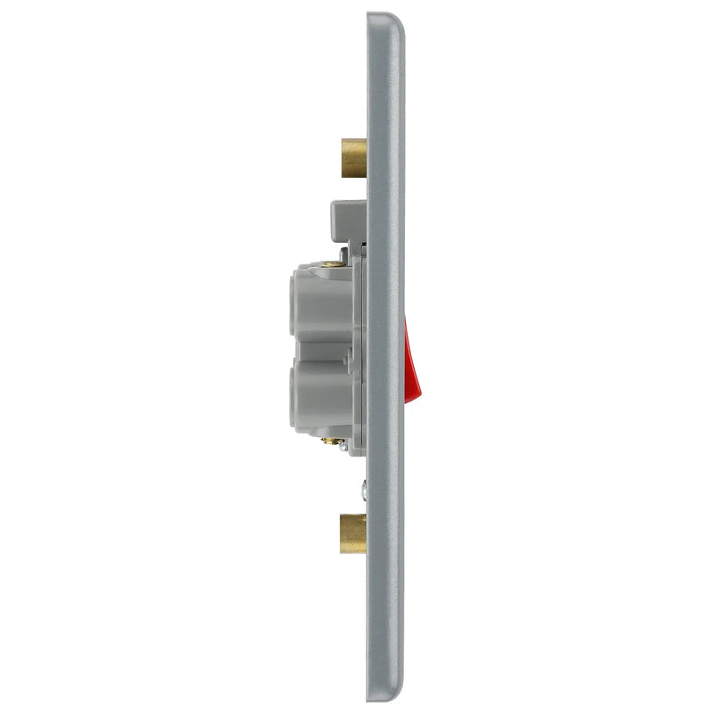BG Electrical Metal Clad - 45A, double pole, large plate, with indicator