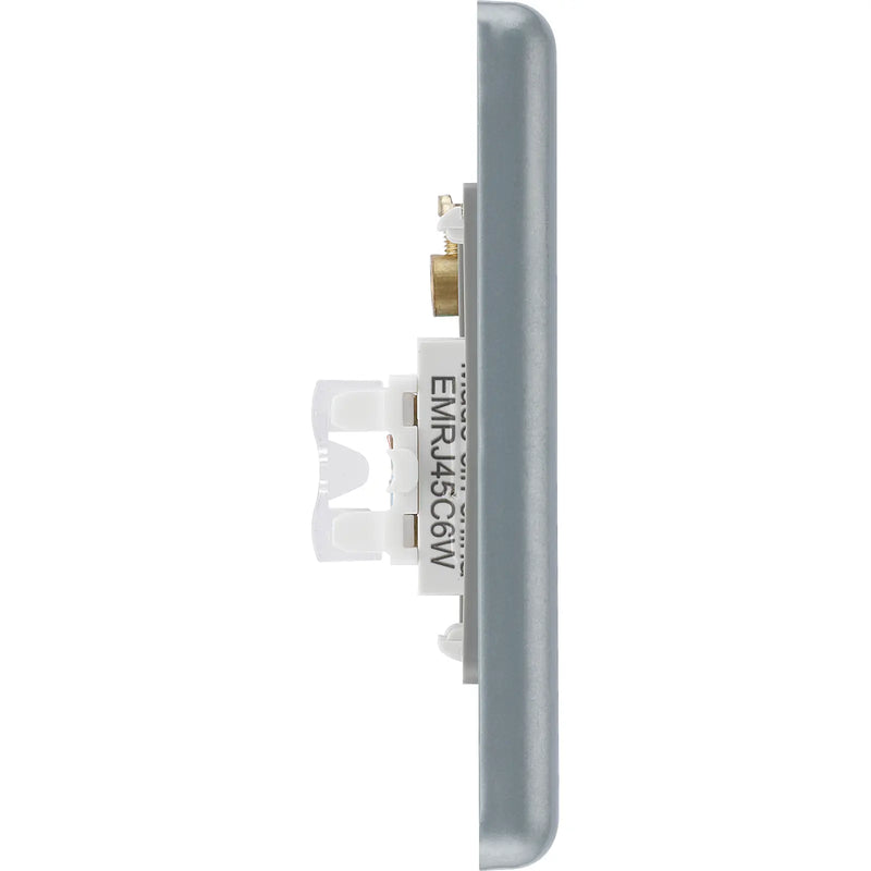 BG Electrical Metal Clad - Single, RJ45 telephone socket