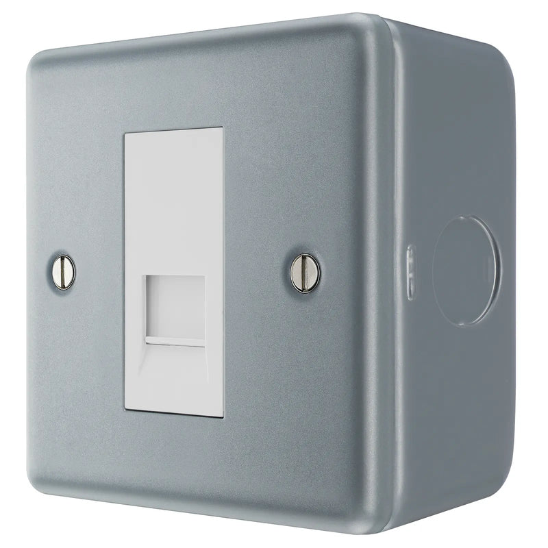 BG Electrical Metal Clad - Single, telephone socket, master