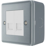 BG Electrical Metal Clad - Double, telephone socket, secondary