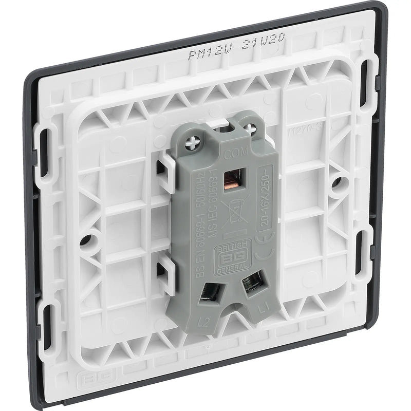 BG Electrical Part M - Single, 2 way switch, wide rocker