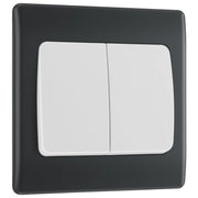 BG Electrical Part M - Double, 2 way switch, wide rocker