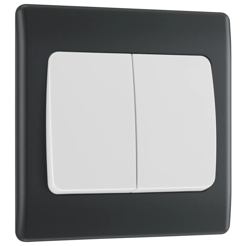 BG Electrical Part M - Double, 2 way switch, wide rocker