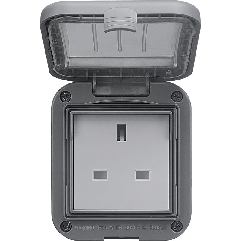 BG Electrical Weatherproof IP55 - Single, unswitched, IP55