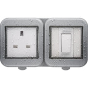 BG Electrical Weatherproof IP55 - Single socket with single switch, IP55