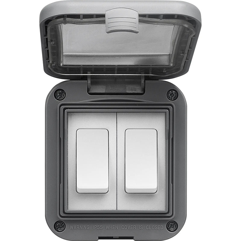 BG Electrical Weatherproof IP55 - Double, 2 way switch, IP55