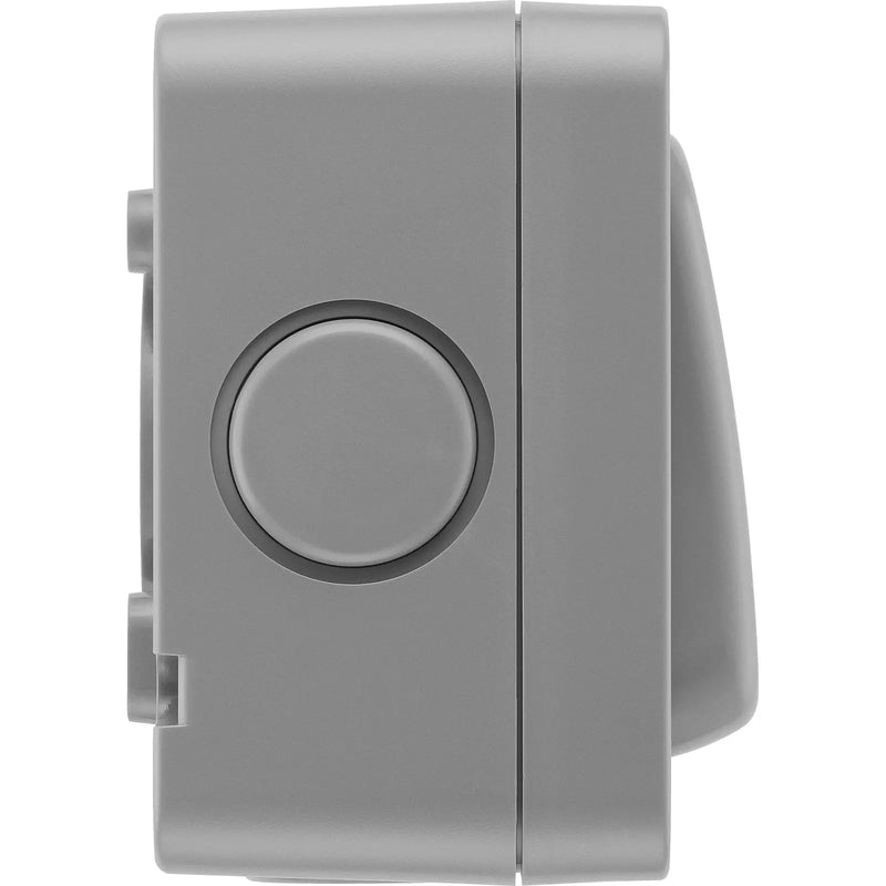 BG Electrical Weatherproof Storm - Single, 2 way retractive, printed 'PRESS', IP66