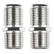 Ross Cable Accessories - Satellite F-Sat cable couplers (2 pack, nickel)
