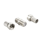 Ross Cable Accessories - Satellite F-Sat connector kit including 2 male F-Sat plugs and 1 coupler (nickel)