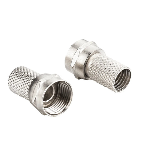Ross Cable Accessories - Satellite F-Sat cable plugs (2 pack, nickel)