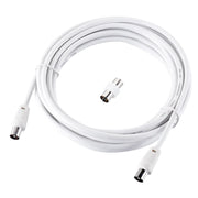 Ross Cable Accessories - Coaxial aerial cable with coupler (3m, white)