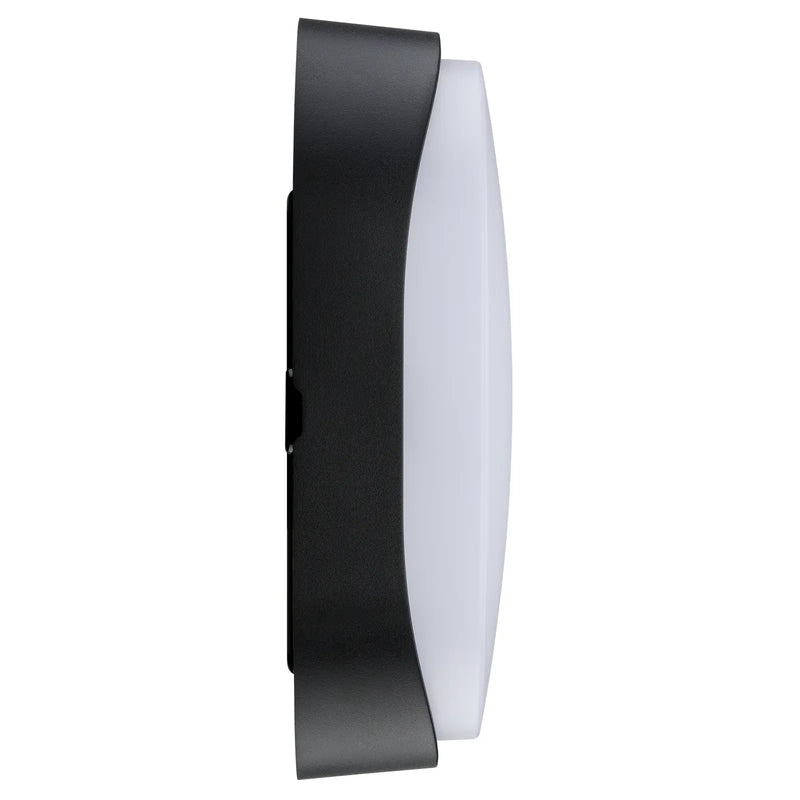 Luceco Ext Residential - Exterior residential bulkhead oval 700lumens with white or black bezel