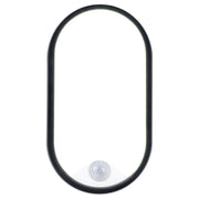 Luceco Ext Residential - Exterior residential bulkhead oval 700lumens with white or black bezel + PIR