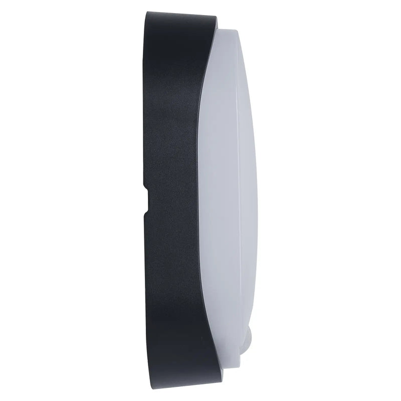 Luceco Ext Residential - Exterior residential bulkhead oval 700lumens with white or black bezel + PIR