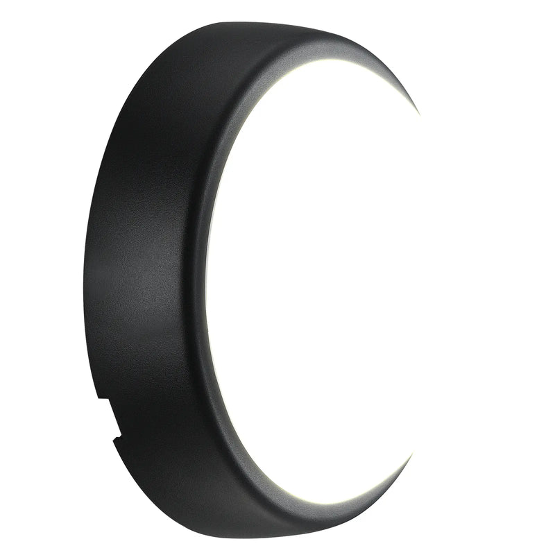 Luceco Ext Residential - Exterior residential bulkhead round 450lumens with white or black bezel
