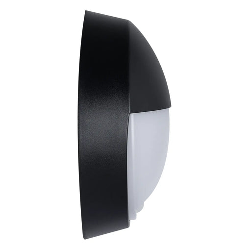 Luceco Ext Residential - Exterior residential bulkhead eyelid 400lumens with white or black bezel + PIR