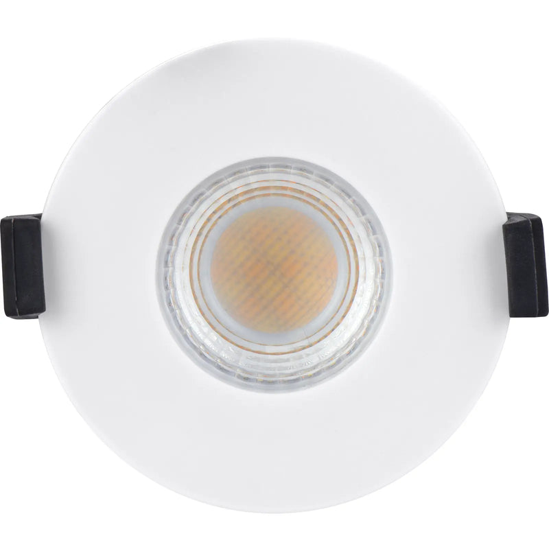 Luceco Ftype MK2 Fire Rated Downlight 4W/6W 750lm Power Change & CCT Change 3000K / 4000K Dim2Warm Dimmable IP65 White bezel - Flat