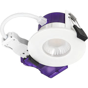 Luceco Ftype Ultra Fire Rated Downlight 4W/6W 690lm Power Change & CCT Change 3000K / 4000K Dim2Warm Dimmable IP65 White - Flat - Pack of 1
