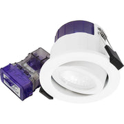 Luceco Ftype Ultra Fire Rated Downlight 4W/6W 690lm Power Change & CCT Change 3000K / 4000K Dim2Warm IP20 White - Adjustable