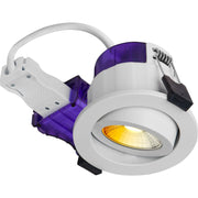 Luceco Ftype Ultra Fire Rated Downlight 4W/6W 690lm Power Change & CCT Change 3000K / 4000K Dim2Warm IP20 White - Adjustable