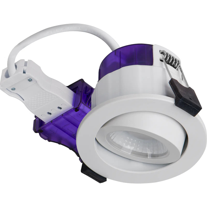 Luceco Ftype Ultra Fire Rated Downlight 4W/6W 690lm Power Change & CCT Change 3000K / 4000K Dim2Warm IP20 White - Adjustable