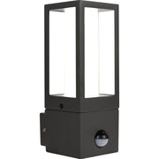Luceco Azurar Coach Lantern - Exterior Decorative GU10 Lanten with PIR motion Sensor IP54 - Lamp not included - Slate Grey
