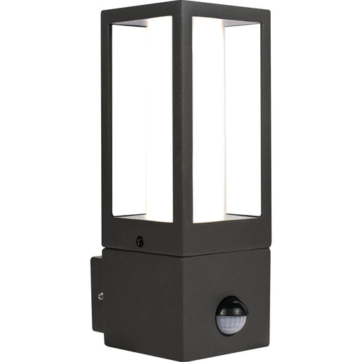 Luceco Azurar Coach Lantern - Exterior Decorative GU10 Lanten with PIR motion Sensor IP54 - Lamp not included - Slate Grey