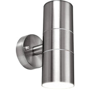 Luceco Azurar Wall Light - Exterior decorative up / down wall light GU10 stainless steel