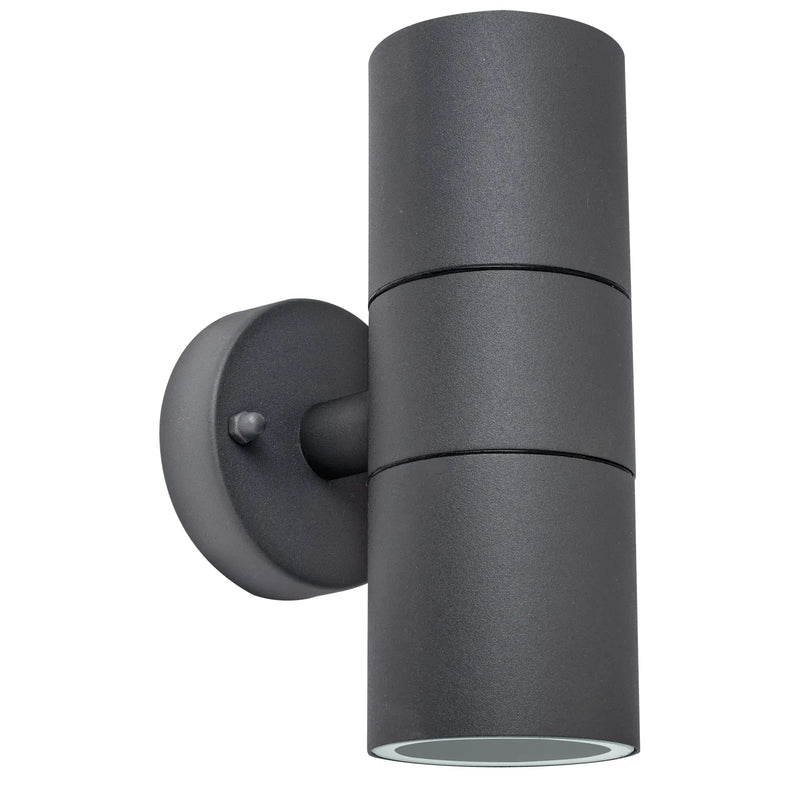 Luceco Azurar Wall Light - Exterior decorative up / down wall light GU10 finished in slate grey