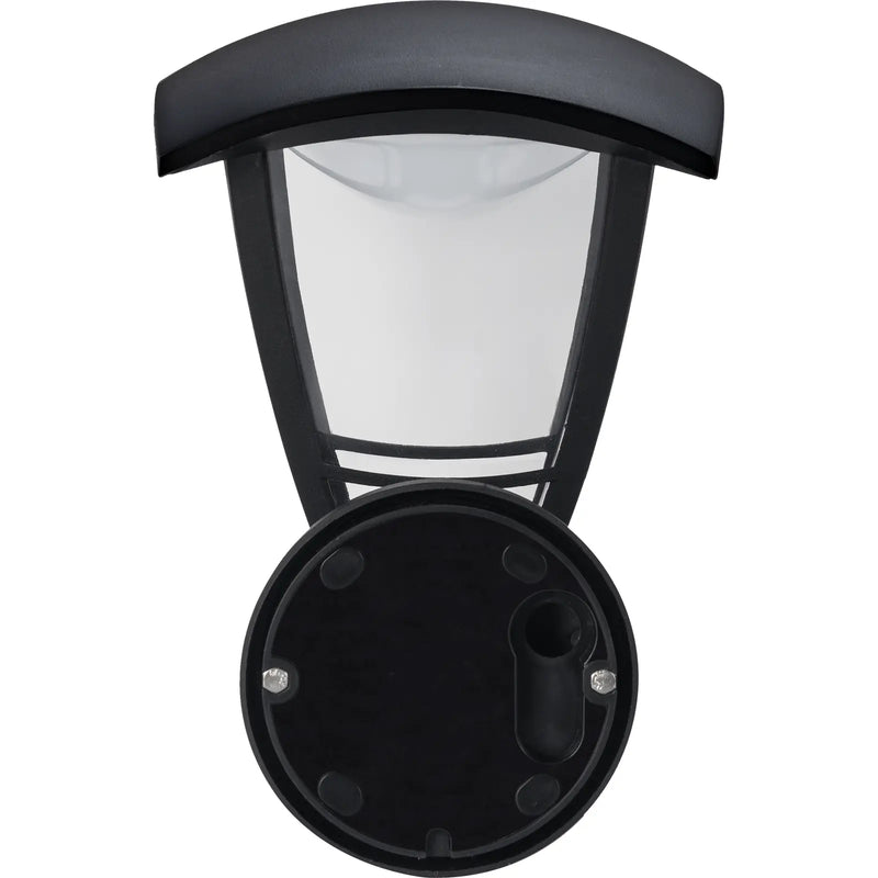 Luceco Coach Lantern - Exterior LED PIR Coach Lantern 4 Panel Bottom Arm 640lm 8w 4000k Ip44 Black