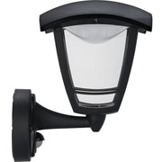Luceco Coach Lantern - Exterior LED PIR Coach Lantern 4 Panel Bottom Arm 640lm 8w 4000k Ip44 Black