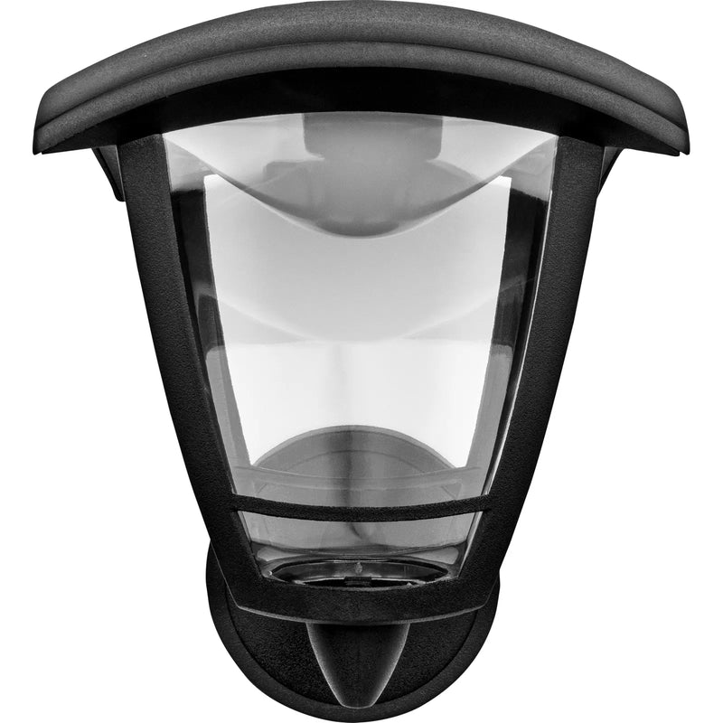 Luceco Coach Lantern - Exterior LED Coach Lantern 4 Panel Bottom Arm 640lm 8w 4000k Ip44 Black Non-pir