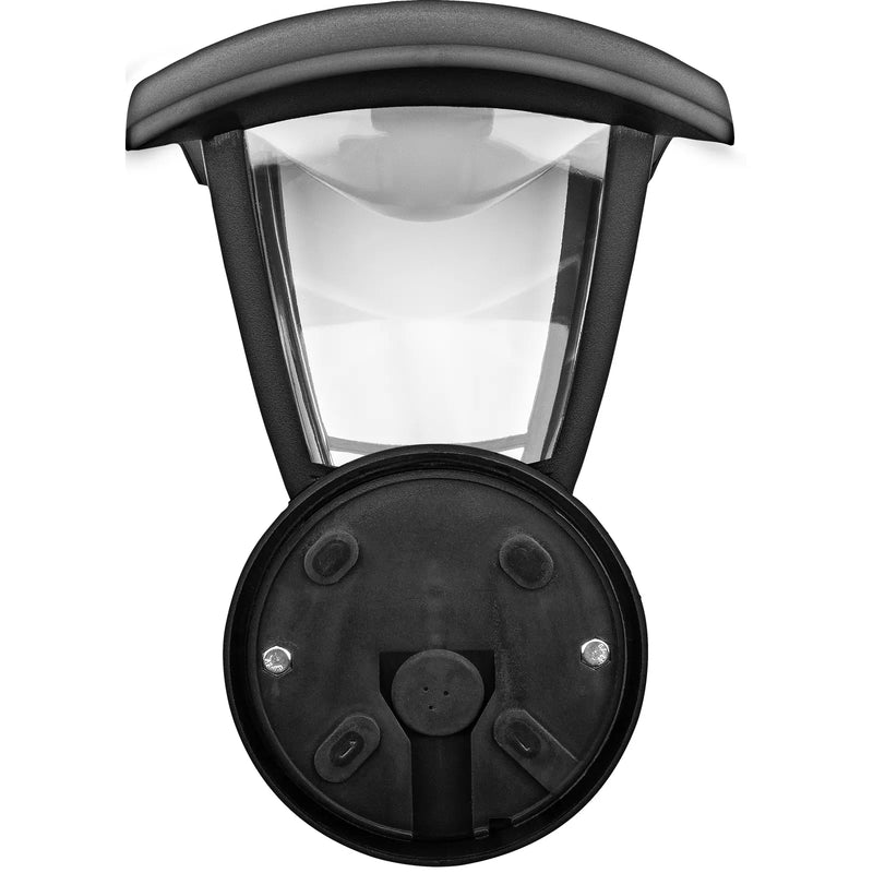 Luceco Coach Lantern - Exterior LED Coach Lantern 4 Panel Bottom Arm 640lm 8w 4000k Ip44 Black Non-pir