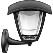 Luceco Coach Lantern - Exterior LED Coach Lantern 4 Panel Bottom Arm 640lm 8w 4000k Ip44 Black Non-pir