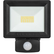 Luceco Essence Floodlight with ball joint 20W black 4000K colour temp with PIR - Pack of 1