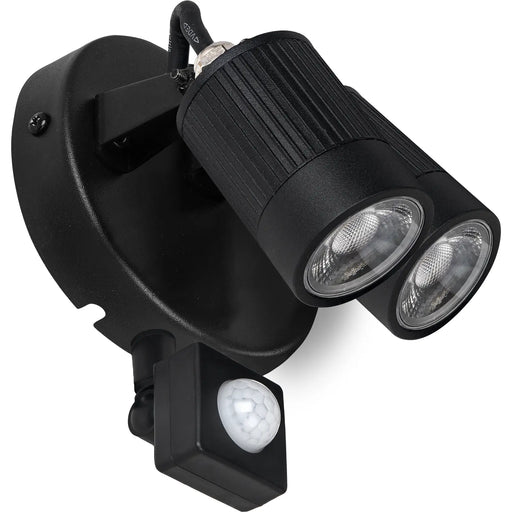 Luceco Slate Grey Wall Lights - Twin wall light with pir sensor 720lm 10w 4000k standard