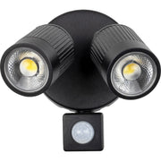 Luceco Slate Grey Wall Lights - Twin wall light with pir sensor 720lm 10w 4000k standard