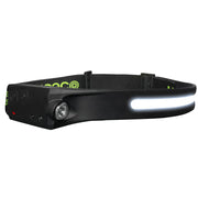 Luceco Head Torch - Flexable Headtorch with Motion Sensor 350lm+150lm USB Rechargeable