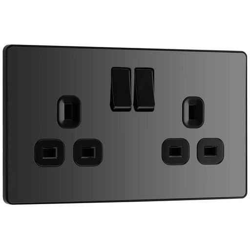 BG Electrical Evolve Black Chrome - Double, switched, single pole