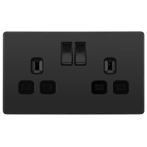 BG Electrical Evolve Black Chrome - Double, switched, single pole