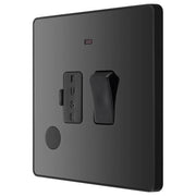 BG Electrical Evolve Black Chrome - Switched and fused with indicator