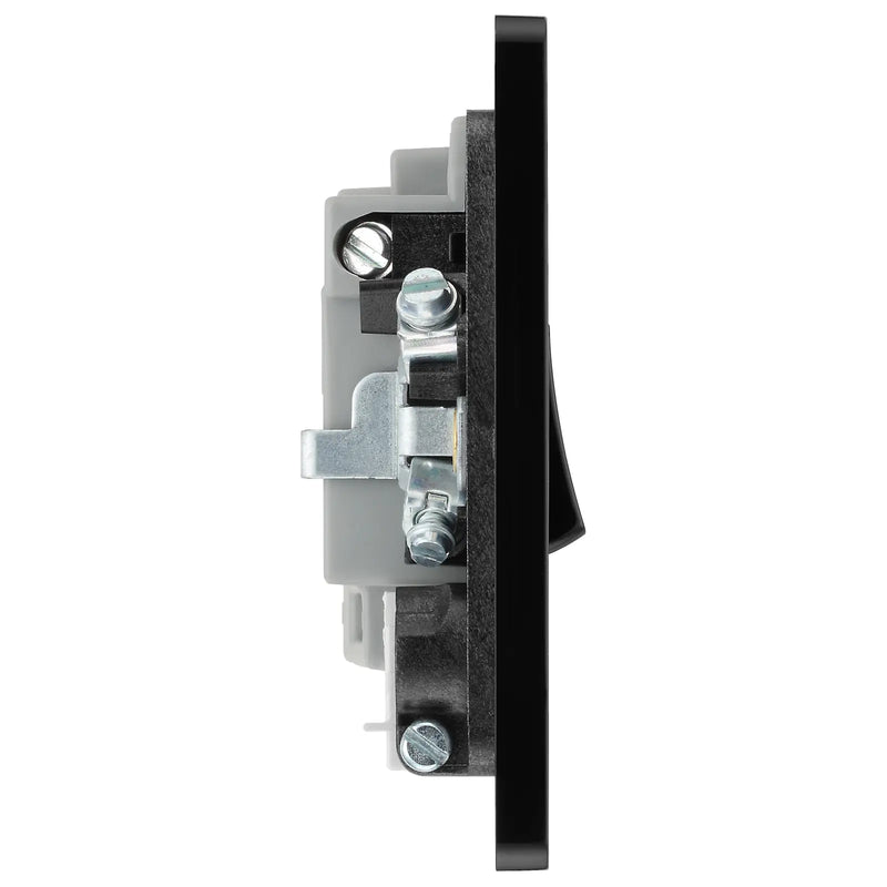 BG Electrical Evolve Black Chrome - Switched and fused with indicator