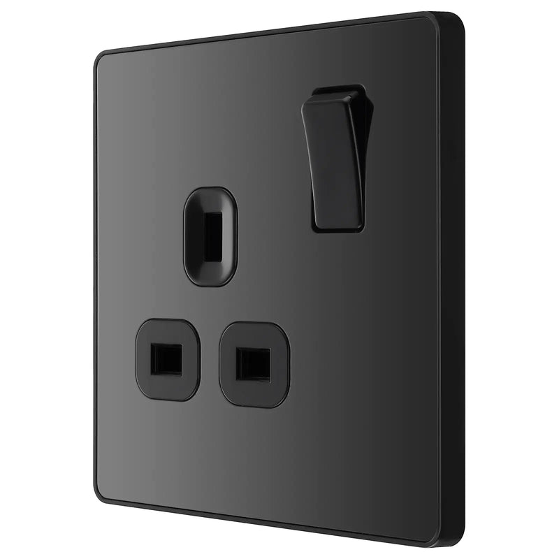 BG Electrical Evolve Black Chrome - Single, switched, single pole