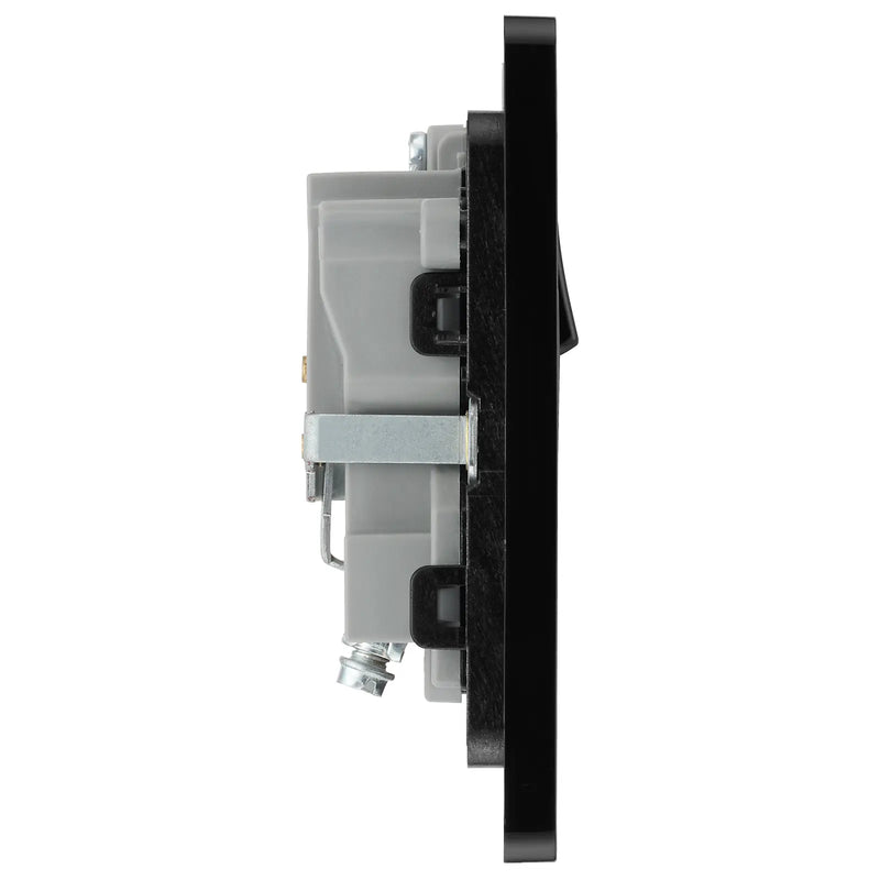 BG Electrical Evolve Black Chrome - Single, switched, single pole