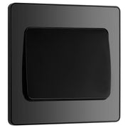 BG Electrical Evolve Black Chrome - Single, 2 way switch, wide rocker