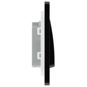 BG Electrical Evolve Black Chrome - Single, 2 way switch, wide rocker