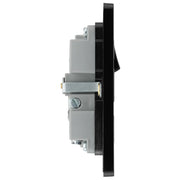BG Electrical Evolve Black Chrome - Single, switched, single pole, with 2 x USB A